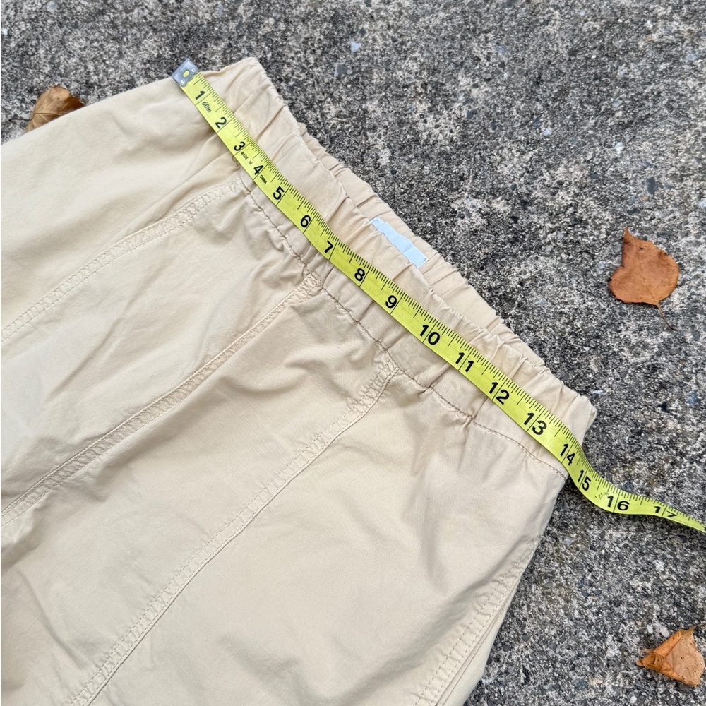 GANNI Washed Canvas Elasticated Curve Pants in Pale Khaki size 38 - Picture 9 of 12